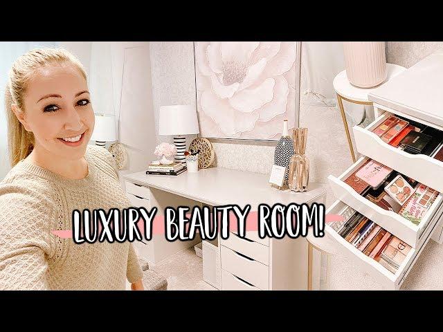 LUXURY BEAUTY ROOM TOUR! *How I Organize & Store My Makeup*