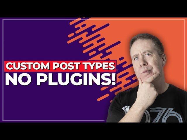 WordPress Custom Post Types Without CPTUI