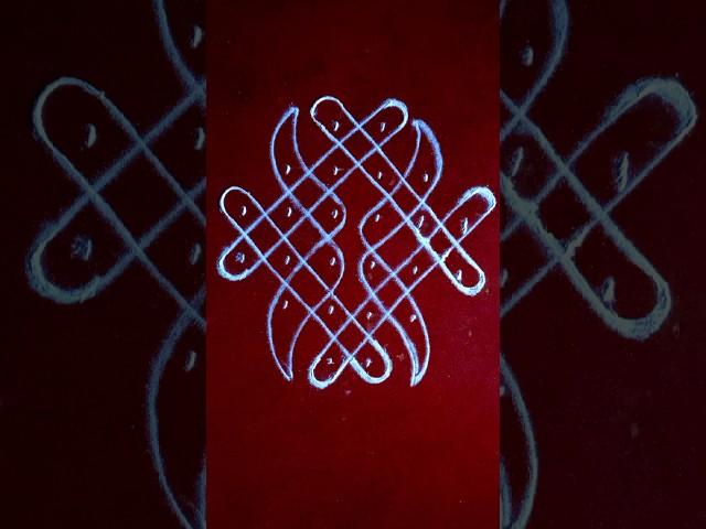 Simple & beautiful Rangoli design//6-2 dot rangoli design #rangolidesign #kolam #youtubeshorts