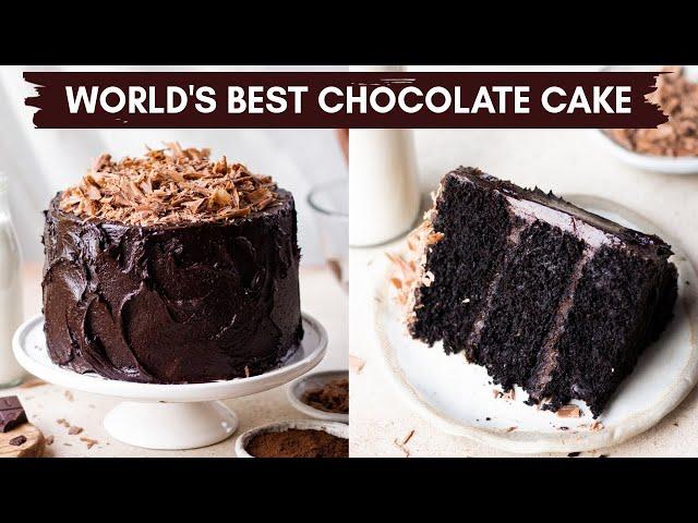 EGGLESS DEVILS FOOD CAKE + FROSTING | BEST EVER LAYERED CHOCOLATE CAKE| RICH CHOCO FROSTING