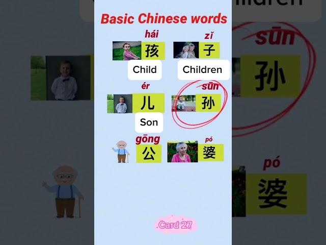 Basic Chinese words （27） -#chineselearning #mandarin #studywithme  #chineselanguage