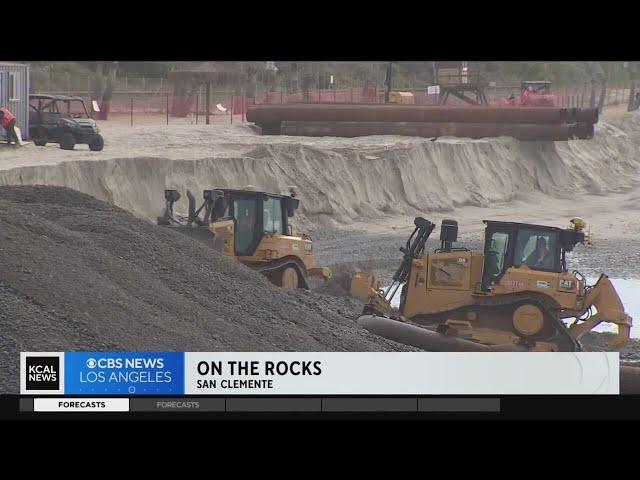 San Clemente city officials concerned sand replenishment project could be adding rocks to beach