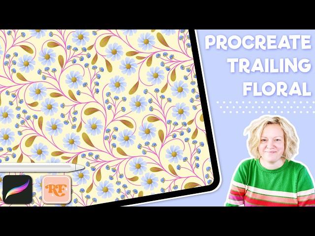 Create Stunning Trailing Floral Patterns in Procreate  | Diamond Method (Trailing Floral Canvas 3)