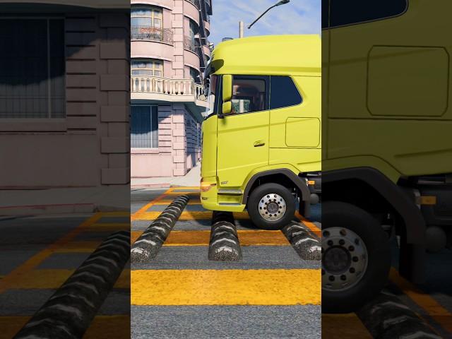 Truck vs Speedbumps | BeamNG Drive  #shortvideo #beamngdrive #simulation #india #truck #speedbump