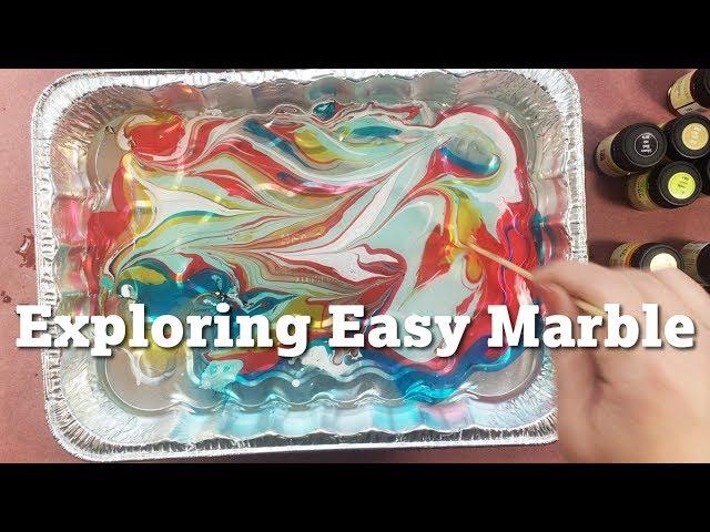 Trying Out Marabu's "Easy Marble" for Simple DIY Paper Marbling