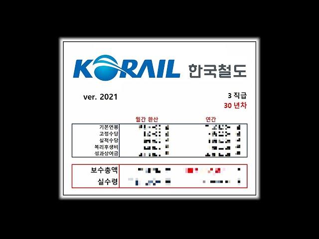 한국철도공사는 얼마나 받을까? KORAIL 코레일 연봉 계산