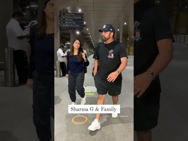 Rohit Sharma Spotted With his Wife at Airport