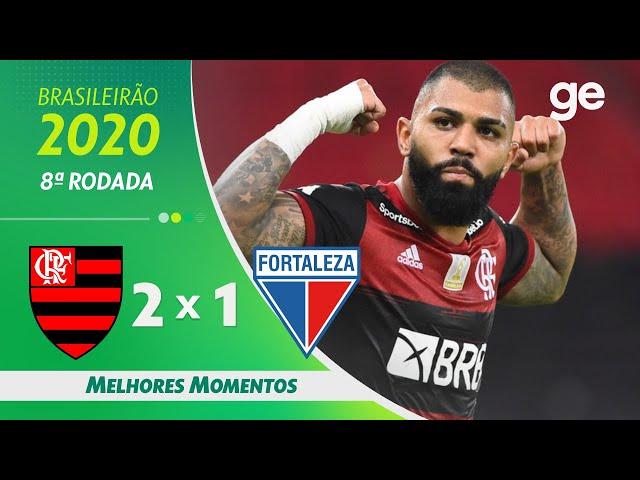 FLAMENGO 2  X 1 FORTALEZA | MELHORES MOMENTOS | 8ª RODADA BRASILEIRÃO 2020 | ge.globo