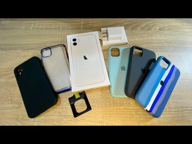 iPhone 11 unboxing 2021 with cases