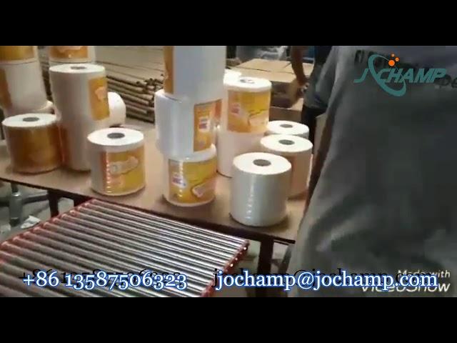 Rollo de papel grande completamente automático, máquina de envasado de papel higiénico ampliada