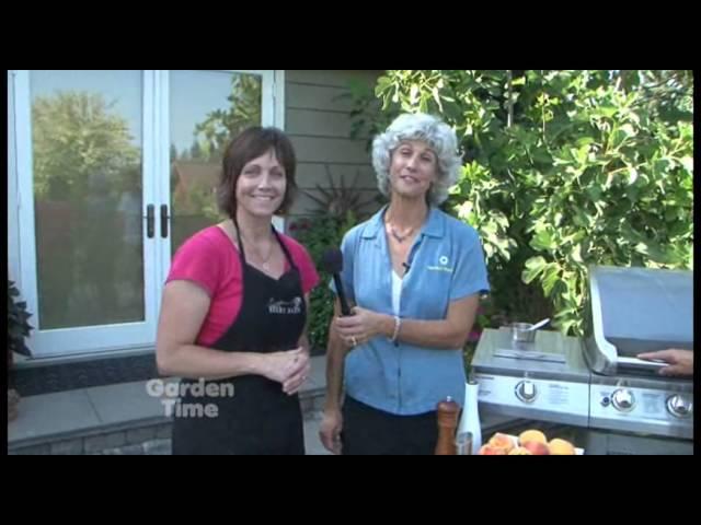 Grilling peaches