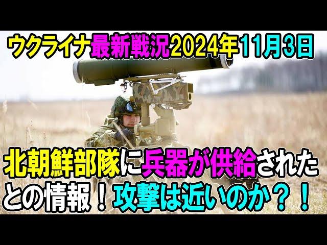 【ウクライナ戦況】24年11月3日。