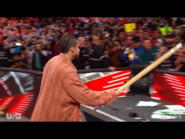 Bad Bunny saves Rey Mysterio and attacks Damian Priest - WWE RAW 4/24/2023