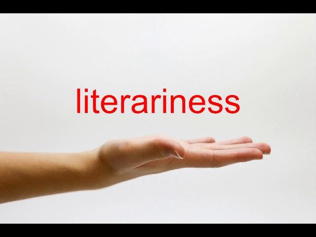 How to Pronounce literariness - American English