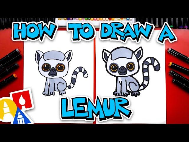 How To Draw A Cute Cartoon Lemur