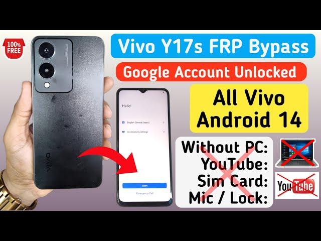 Vivo Y17s FRP Bypass Android 14 | How to FRP Bypass Vivo Android 14