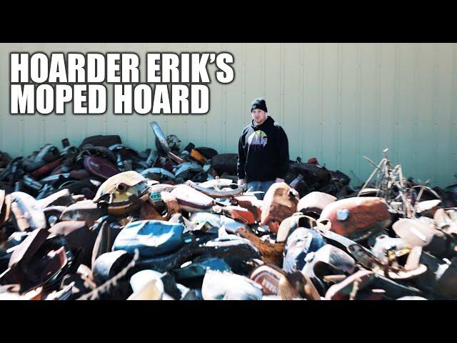 Hoarder Erik's Hoard on Moped TV Corn Cribs - Garage Tour