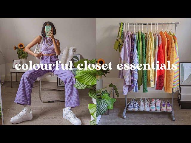 colourful closet essentials  how to build a colourful closet