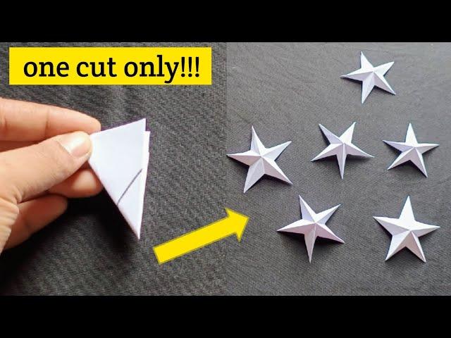 How to cut star shape perfectly |DIY paper Star | How to make star with paper |Paper star