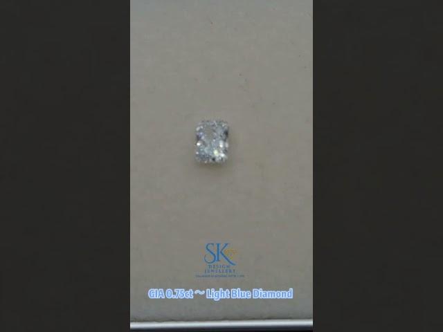 GIA diamond check ~ light BLUE diamond@SK Design Jewellery Limited