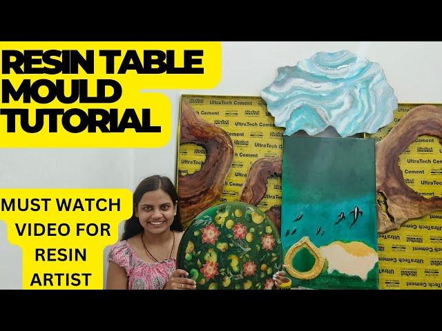 HOW TO MAKE EPOXY RESIN TABLE MOULD | RESIN#resintable #rivertable #epoxywood #art #resinartstudio