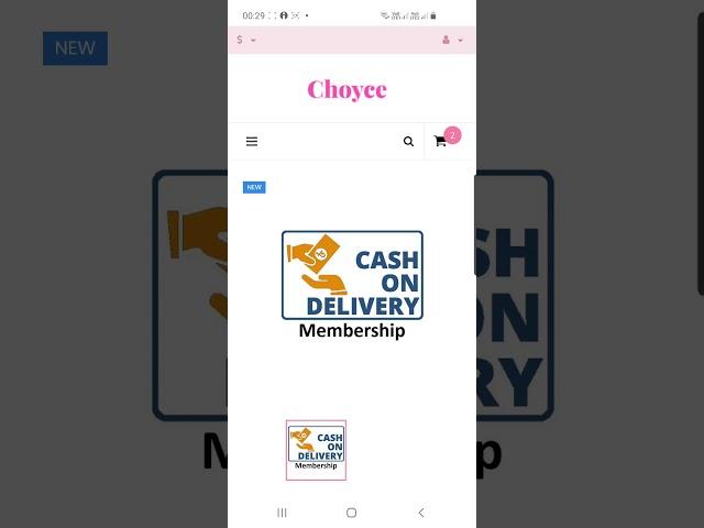 Cash on Delivery Membership on Choyce.in