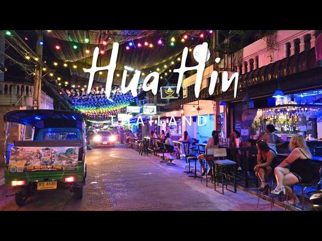 Hua Hin Nightlife: A Walk Around the City Center and Hua Hin Walking Street Soi 80. Thailand 2024