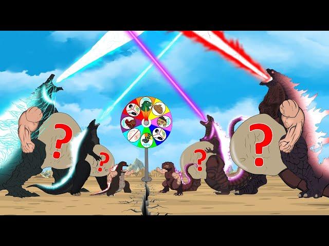 Evolution of GODZILLA x SHIN GODZILLA: Rotation Luck FUNNY CARTOON | Godzilla Cartoon Movies