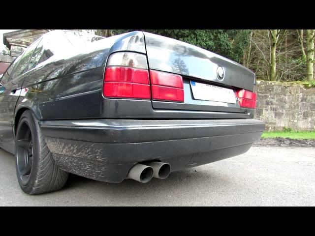 BMW E34 525i M50 VANOS UUC AUTOWERKS EXHAUSTS SOUND FULL HD