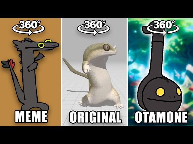 Original Toothless Dancing vs Lizard Meme vs Otamatone 360º VR