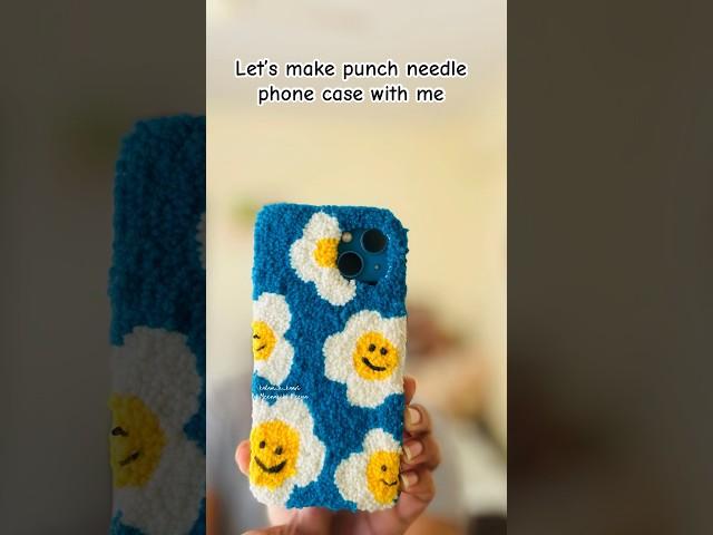 Let’s make punch needle phone case with me #punchneedle #shorts #trending #tutorial #phonecase