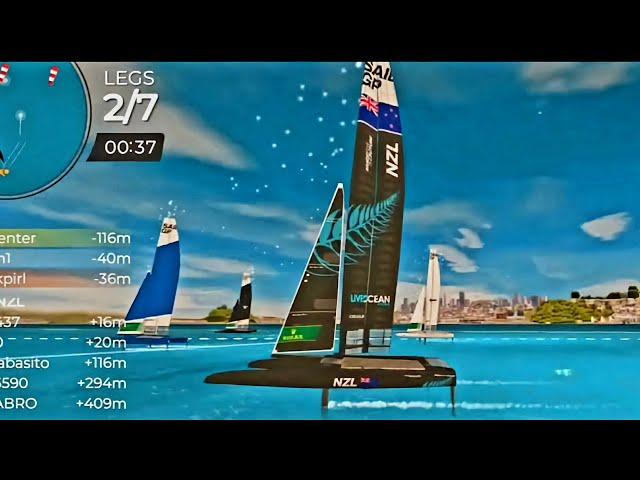 Race 3 of Virtual Regatta. Blackfoils F50 Class. SailGP San Francisco USA Eregatta.