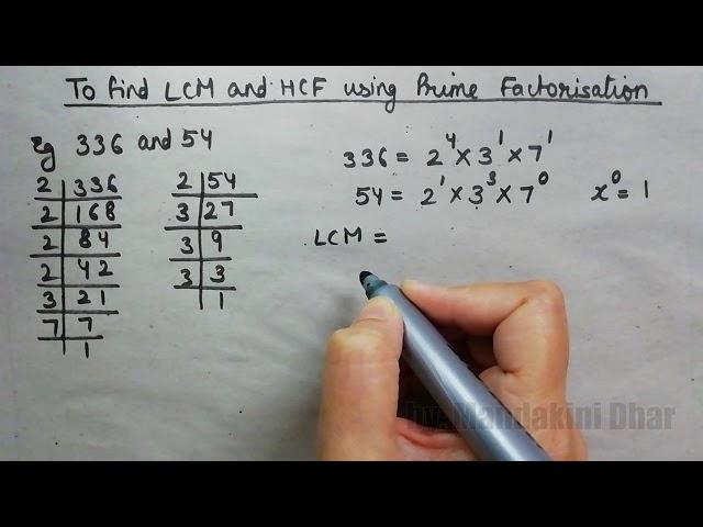 LCM and HCF using Prime Factorisation