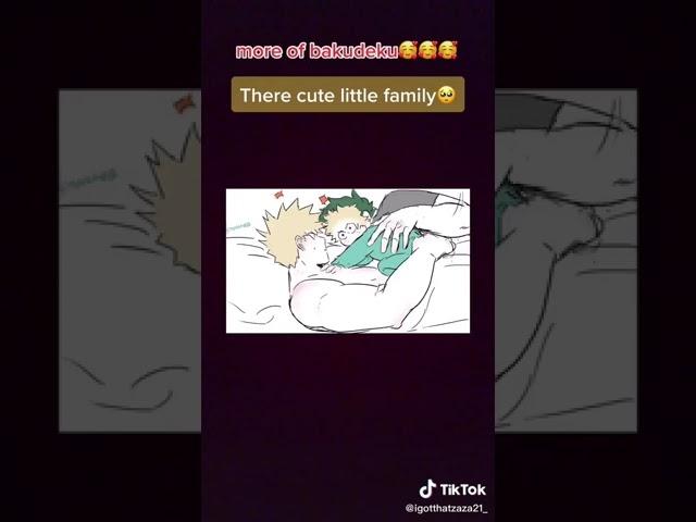 Bakugo and Deku. Such a cute baby and a cute family.