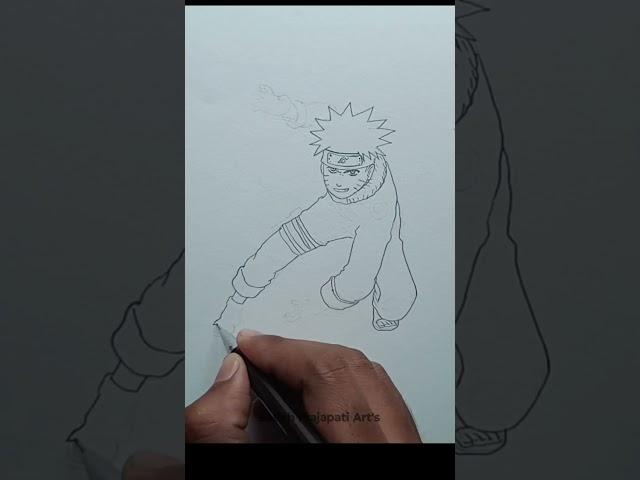 Speed Drawing Of Naruto Uzumaki  ............... #anime #drawing #naruto #shorts