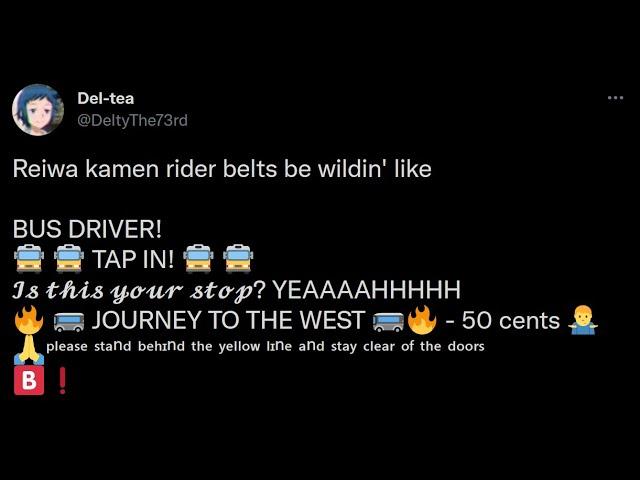 Reiwa Kamen Rider Belts be Wildin' Like