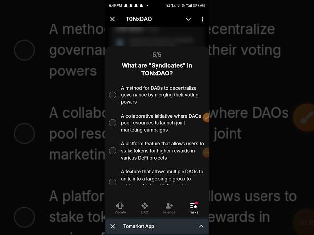 TONxDAO New Task Completed! | 5 Answer TONxDAO! || New Task TonXDao