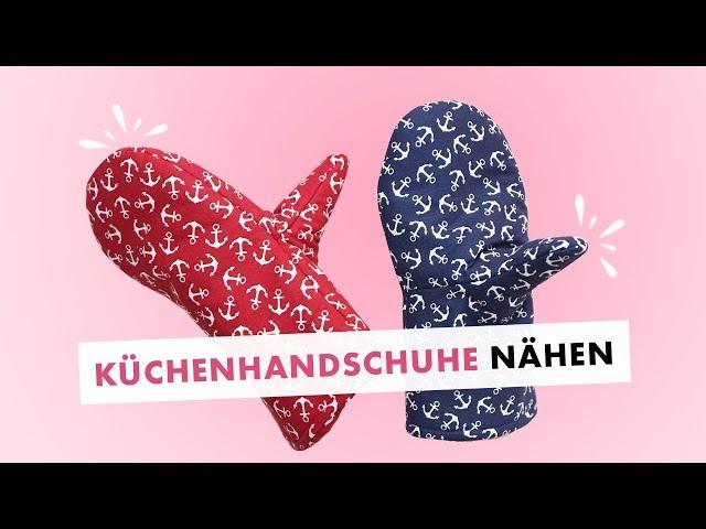 Ofenhandschuhe nähen mit Ankermotiv - kostenloses Schnittmuster