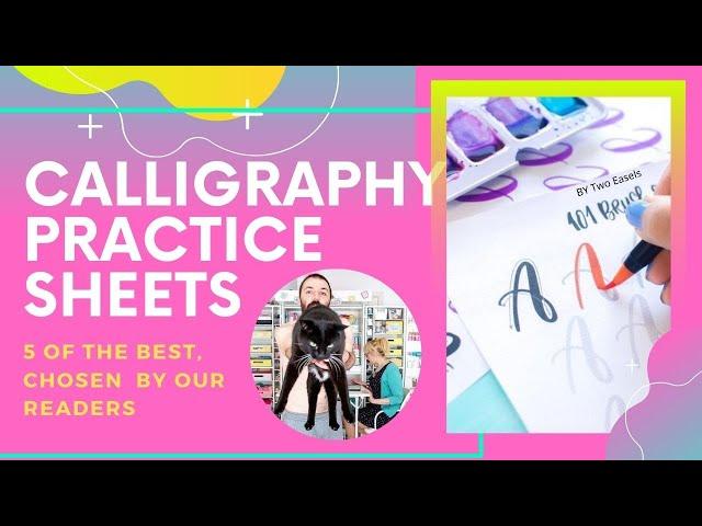 ️CALLIGRAPHY PRACTICE SHEETS; 5 BEST FOR BEGINNERS