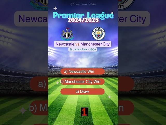 Newcastle vs Manchester City Premier League 2024/2025 Prediction | Who Will Win? #match #prediction