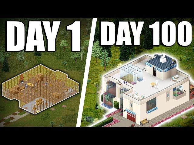 I Spent 100 DAYS Building A House In Project Zomboid | Supercut