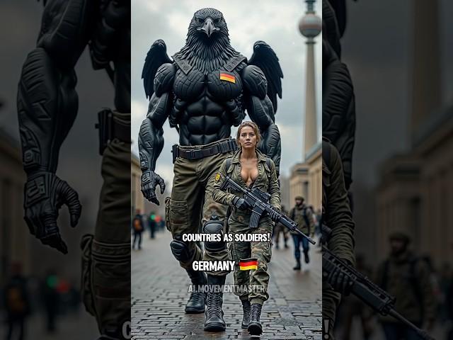 Countries as soldiers! #aifusion #midjourney #shorts