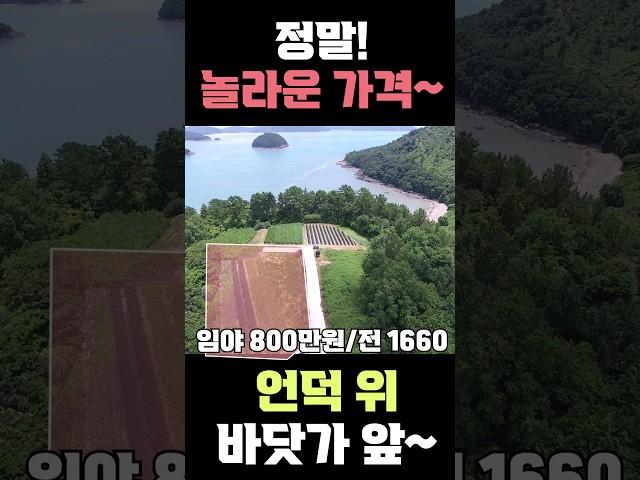 바닷가 바다뷰~ 언덕위 토지 매매~ 헐값 주택 건축가능~