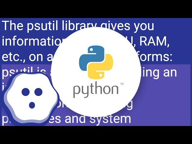 How to get current CPU and RAM usage in Python?