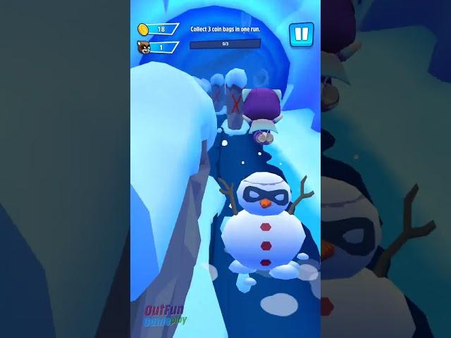 Talking Tom Hero Dash Arctic Angela Collect 3 Coins Bags Funny Race OutFun Gameplay #Shorts