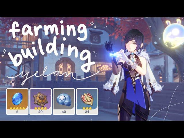 farming & building yelan ⋆౨ৎ˚⟡˖ ࣪˚⊹ pt. 2 𝜗𝜚⋆₊˚.° ꒰ᐢ. .ᐢ꒱₊˚⊹ cozy gameplay ⋆˚🫧⟡˖