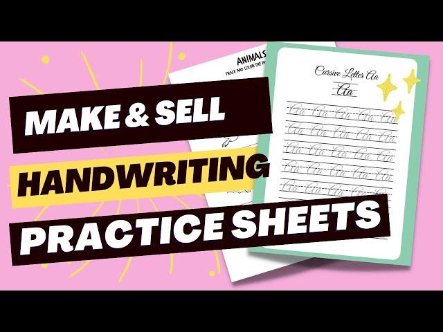 How to Make Handwriting Practice Sheets, How to Make Cursive Handwriting Book,Low Content Book Ideas