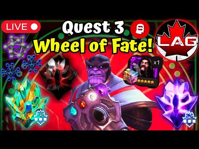 Quest 3 Wheel of Fate! Time For 100% Exploration! Juicy Full Rewards Crystal Opening! Rank 4? - MCOC
