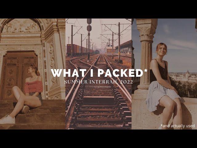 what I packed for my interrail (everything I actually needed)