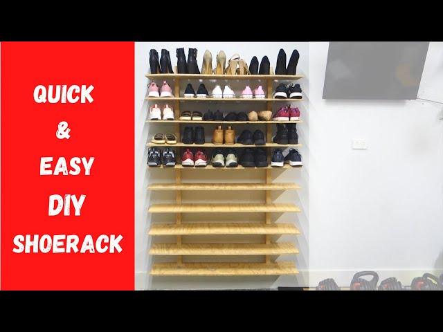 How to make a Wall Mounted Shoe Rack | DIY | Garage Workshop Organisation